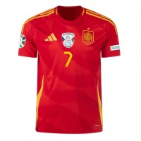 Camiseta España Alvaro Morata #7 Primera Equipación Replica Eurocopa 2024 mangas cortas